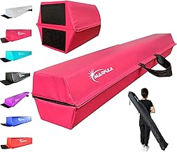 MARFULA Balance Beam - Folding Floor Gymnastics Equipment for Kids, Non Slip Base - 6 FT to 10 FT for Home Gym Use