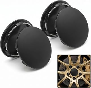 4 PCS Car Wheel Center Caps, 2.36 Inches OD Snap-in Hub Cover, ABS Plastic Rim Cap Replacement, Universal for Most Cars, SUVs, Trucks (Black)