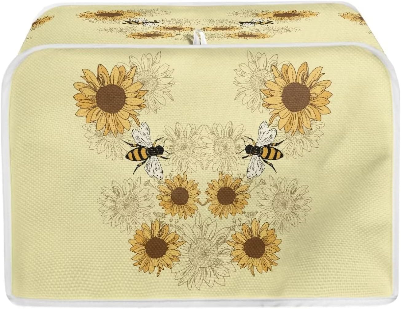 PCSJRKG Sunflower Bee Print Toaster Dust Cover Anti
