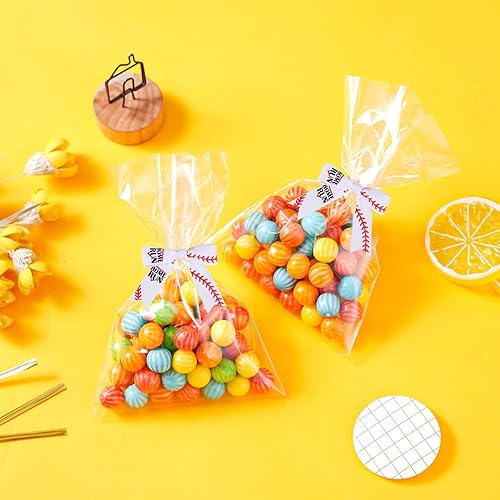 Miniatura 6 de 30 lazos de cinta impresos de béisbol de 3 pulgadas, lazos pequeños para envolver regalos, baby shower, boda, recuerdos de fiesta, paletas de