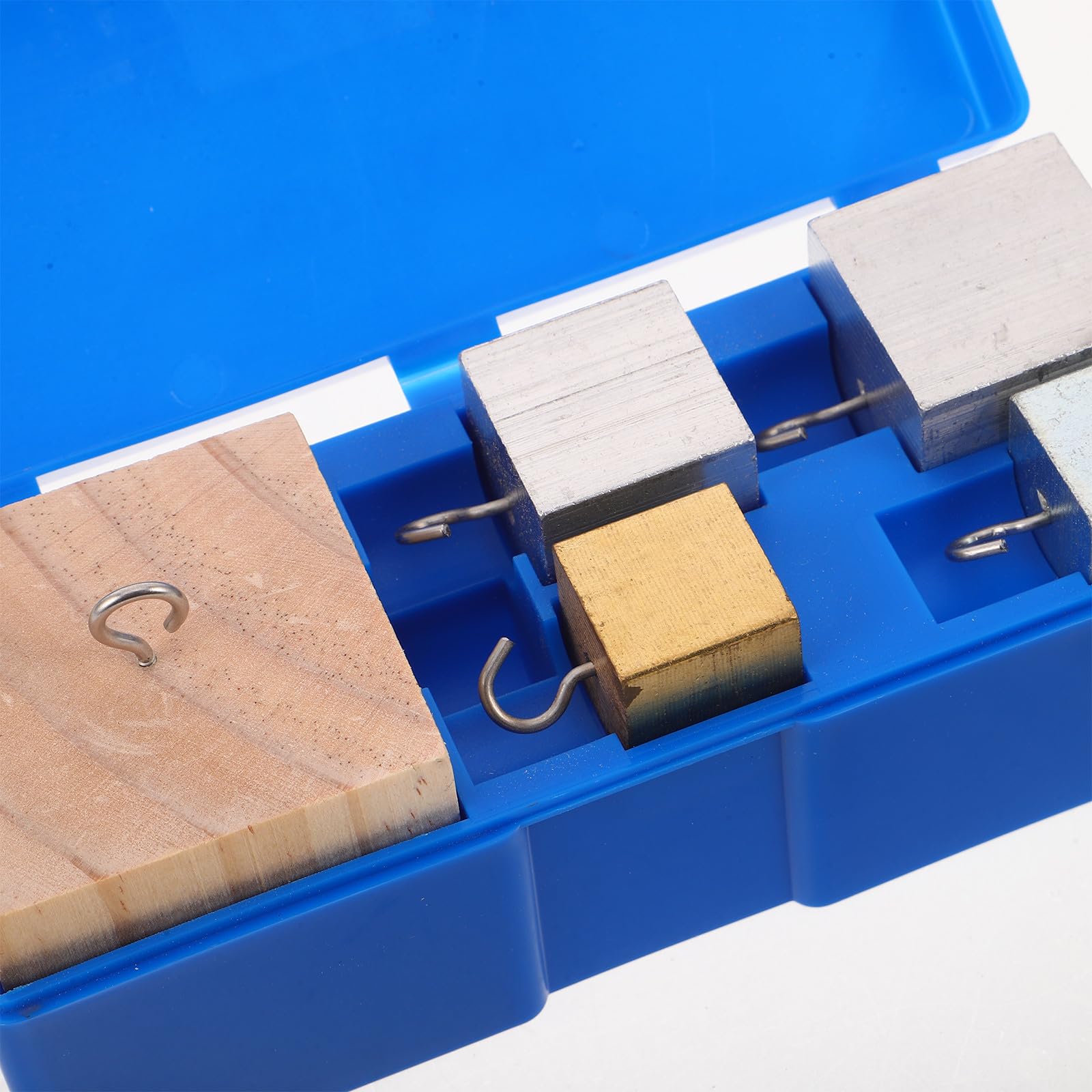 Cabilock 1 jeu de cubes de densité : blocs de métal en aluminium, fer et cuivre – Kit d’expérimentation physique pour la mesure de la densité et l’enseignement en laboratoire scientifique