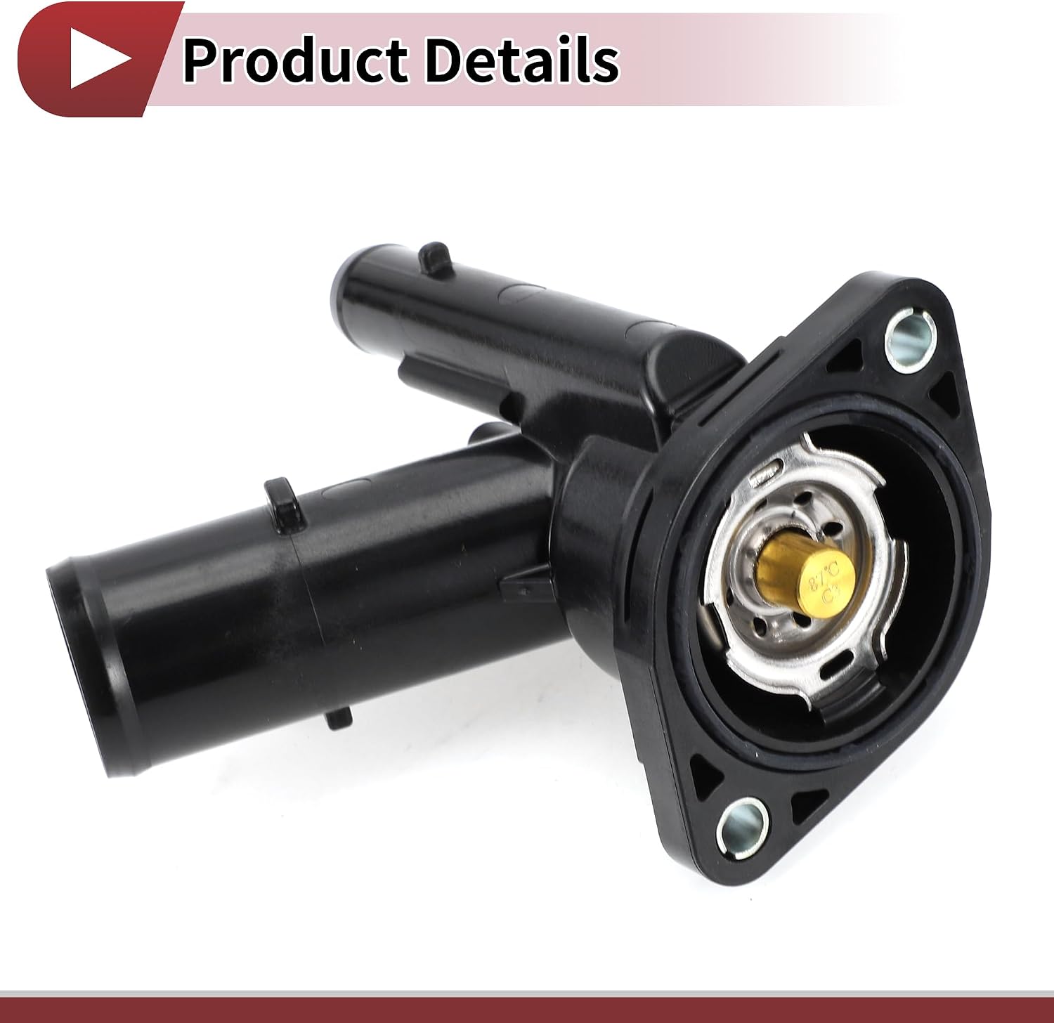 1 Pc Car Thermostat for Lexus ES250 2021-2024 for Toyota Camry 2018-2024 Inner Engine Coolant Thermostat Housing Assembly No.1603125011 Black Plastic