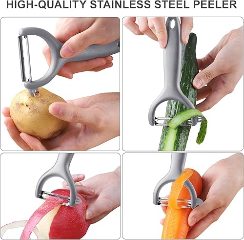 Miniatura 3 de Safe Mandoline Slicer for Kitchen, 6 in 1 Vegetable Chopper, French Fry Cutter For Potatoes, Potato Slicer,Food Chopper,Adjustable Thickness 0.1-8