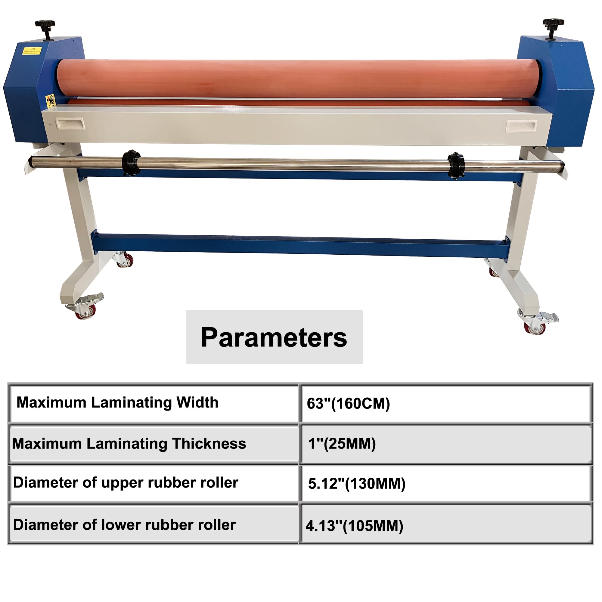 HQHAOTWU Cold Laminating Machine Manual Cold Roll Laminator with Bracket Cold Laminator for Photo Poster Laminating 63