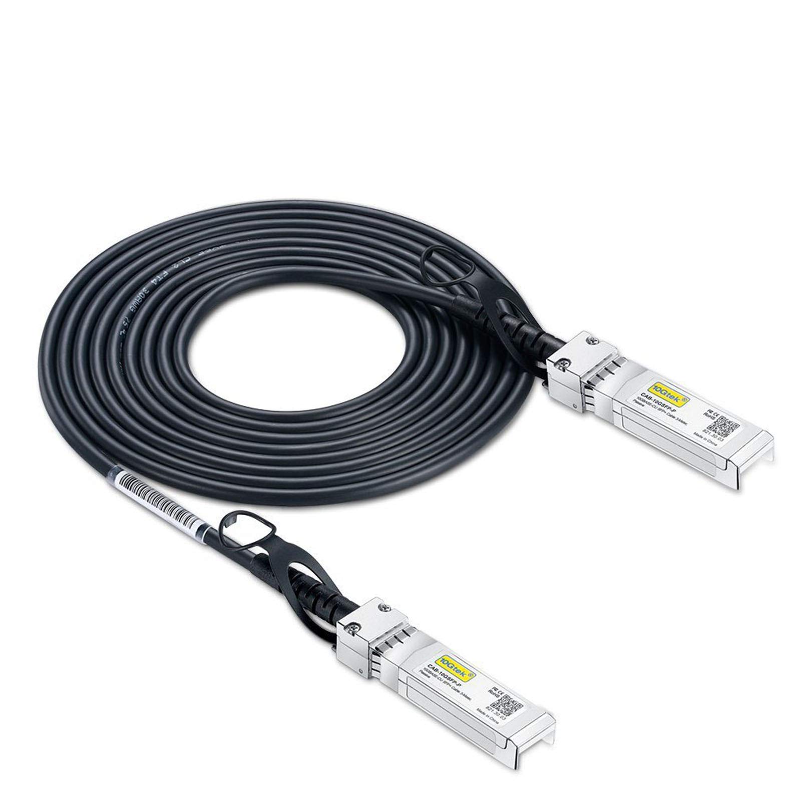 10Gtek 10Gbps SFP+ DAC Twinax Cable 3m(9.8ft) AWG26, Direct Attach Copper Passive Cable for Cisco, Ubiquiti UniFi UC-DAC-SFP+, TP-Link, Netgear, D-Link, Zyxel,Mikrotik and More
