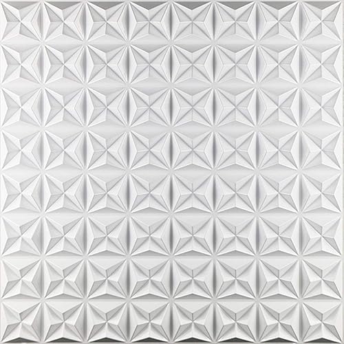 Ekena Millwork WP20X20CIWH 19 58 pulgadas de ancho x 19 58 pulgadas de alto Coralie EnduraWall Decorativo 3D Panel de pared cubre 2.67 pies cuadrados