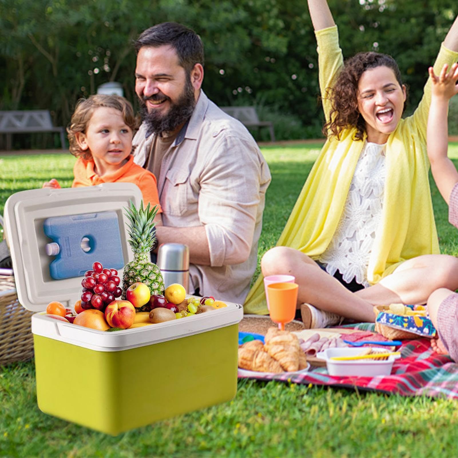 Glacière Camping Légère Pratique Glacière Isotherme Camping 6L Ou 9L - Portable Avec 4 Blocs Réfrigérants - Pour Pique-nique, BBQ, Voiture Sac Glacière Isotherme Souple