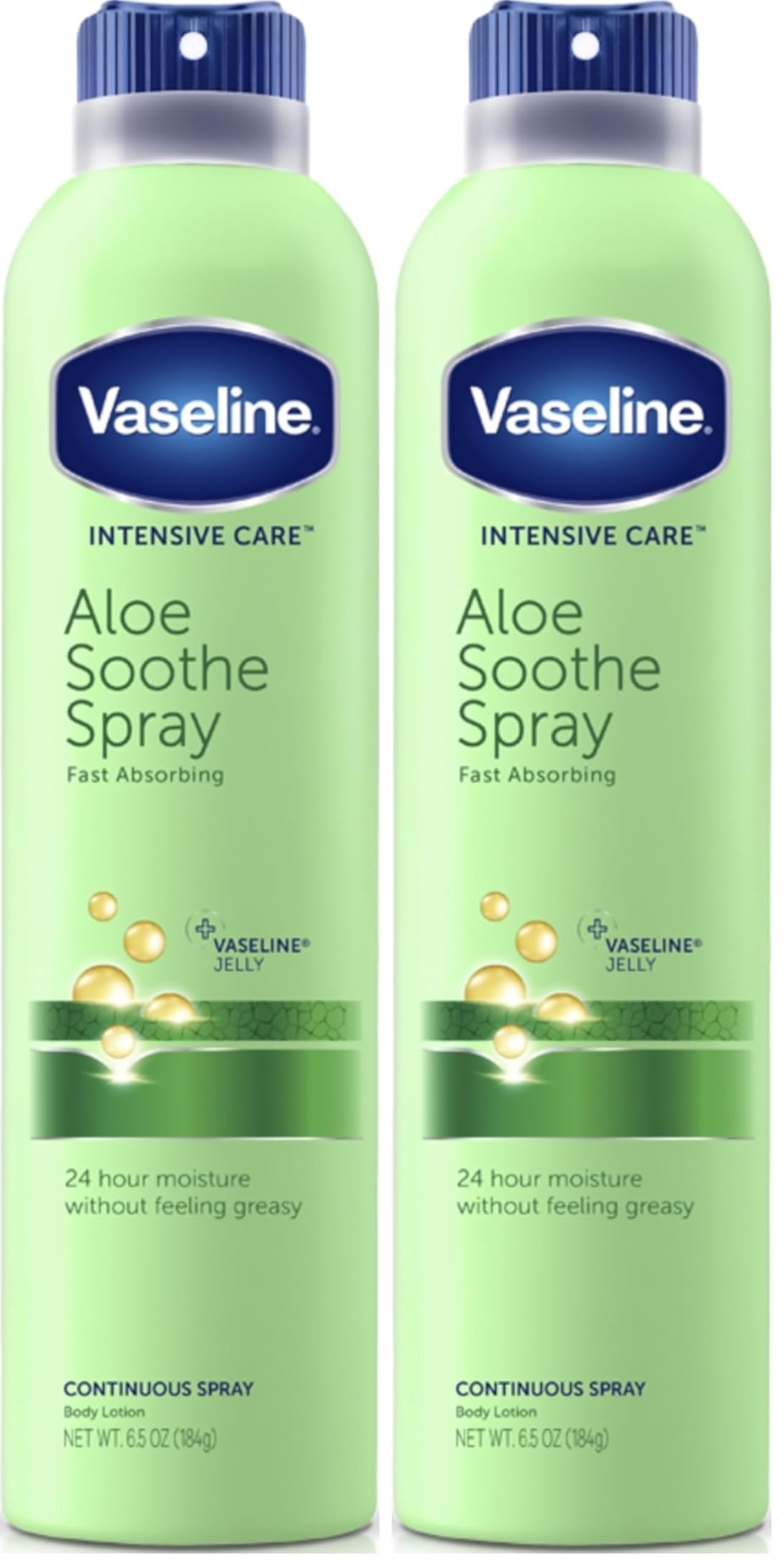 Vaseline White / 6.5 Ounce (Pack of 2) / Aloe Soothe Lotions