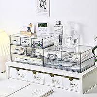 Vista 4 de Desk Drawer Organizer, Stackable Office Supplies Desk Organizer, Plastic Plastic Storage Drawer, Desk Grocery Organizer For Stationery/Office