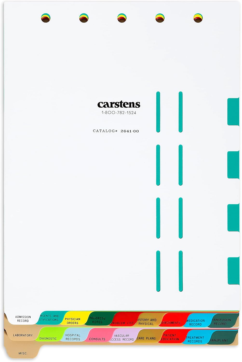 Carstens Heavy Duty Plastic Dialysis Divider Set, 19Tab