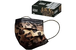 Leopard Print Disposable Face Mask, 30 Count