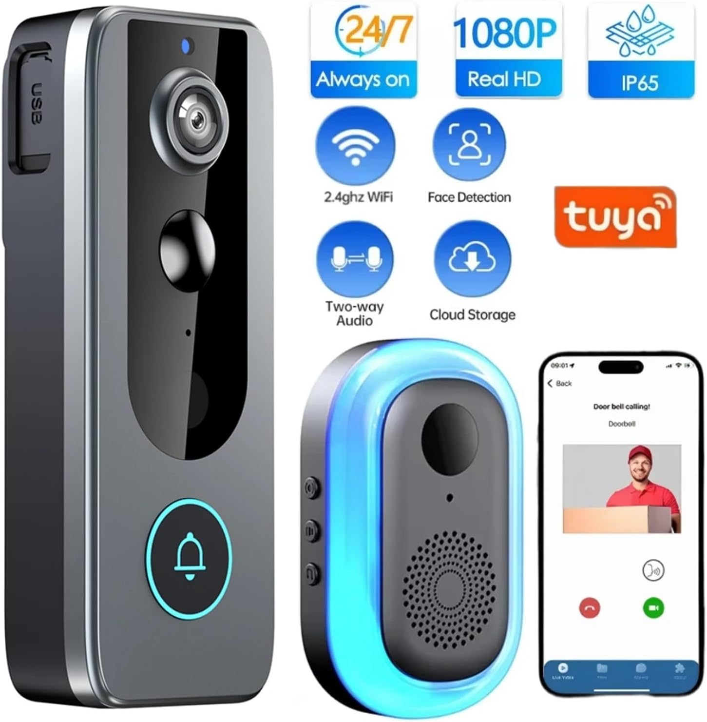 3.5インチカメラのぞき穴付きドアベル 120度ドアビューアードアベル