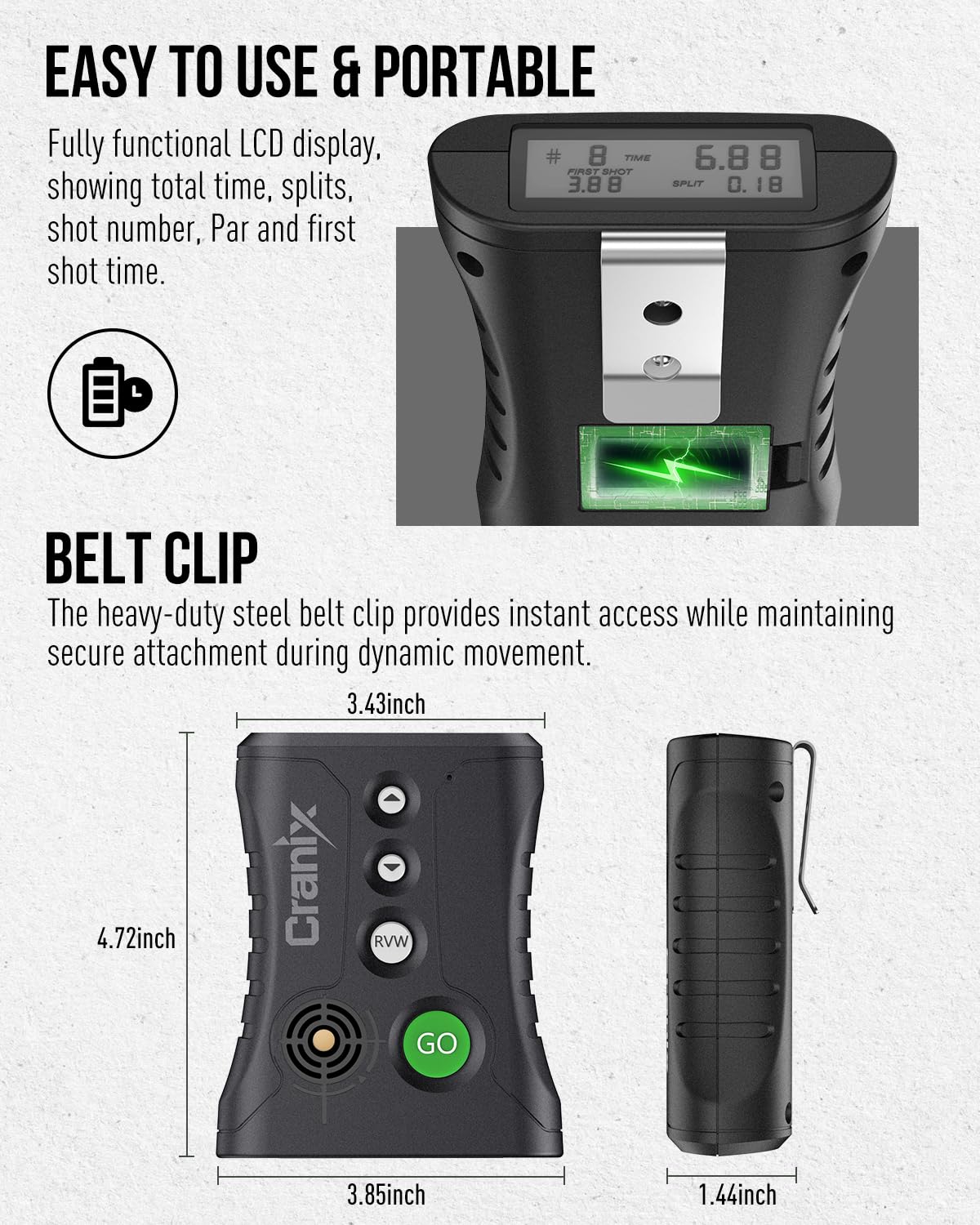 MAD Bull製　シューティング　タイマー Amazon.co.jp: 射撃競技用プロフェッショナルショットタイマー、0.01秒