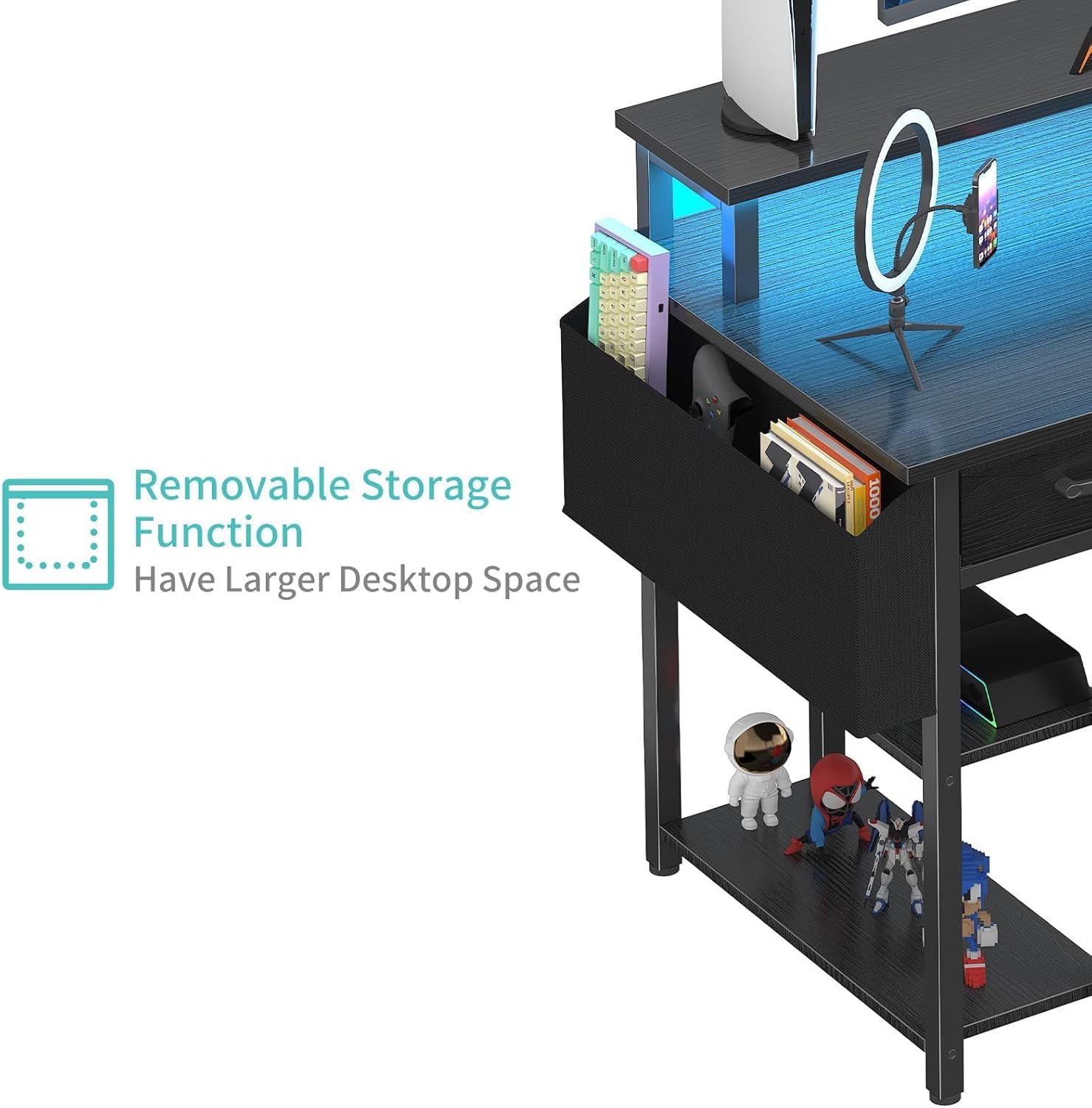 Waterproof feature of the desk surface
