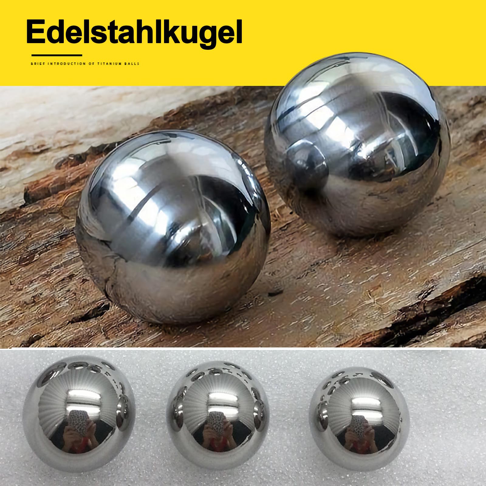 Kula ze stali nierdzewnej, polerowana pełna, średnica 20 mm, 6 sztuk