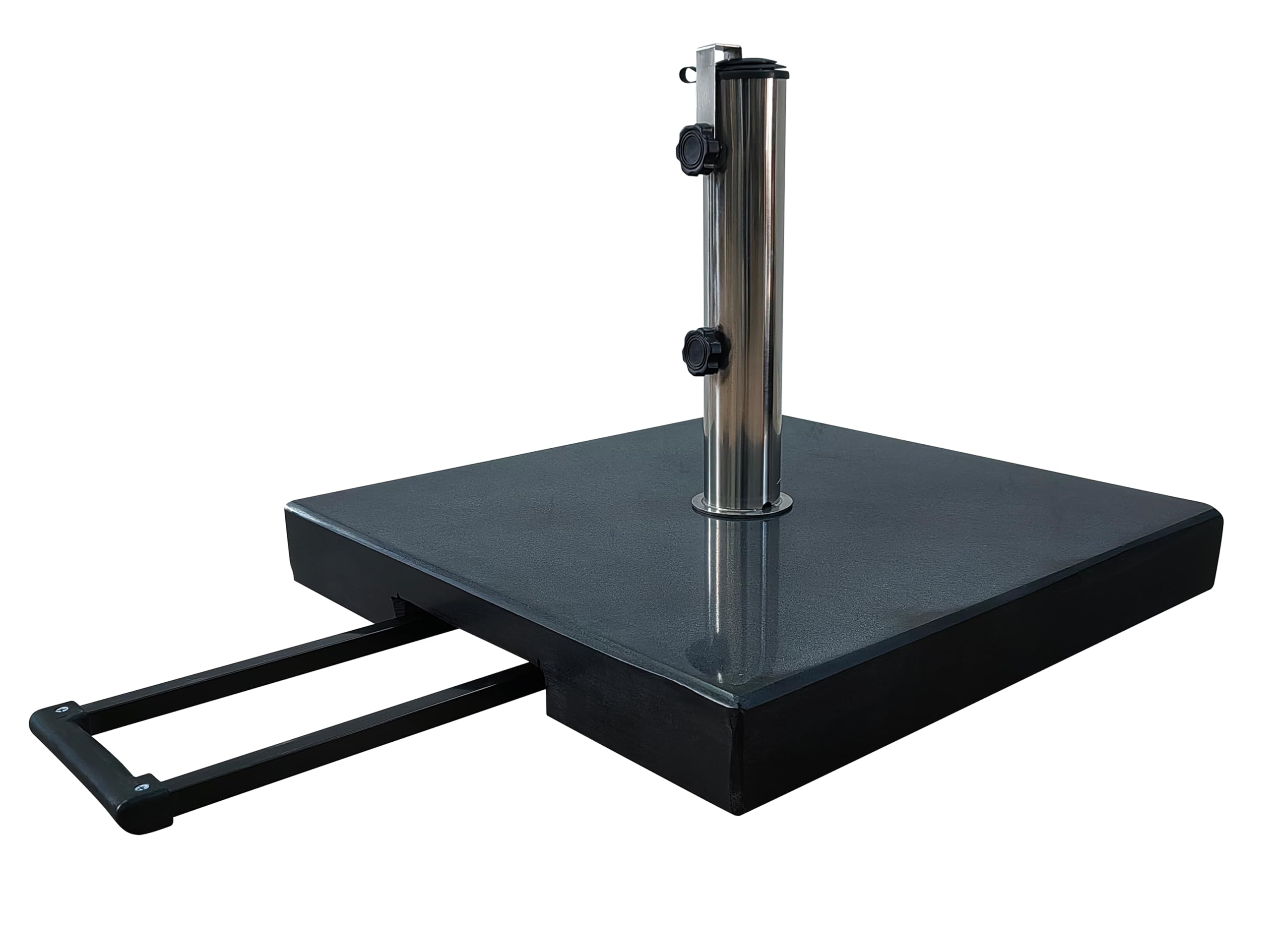 Gardissimo Trolley Granitsockel Move 70 kg Schirmständer, schwarzer Granit