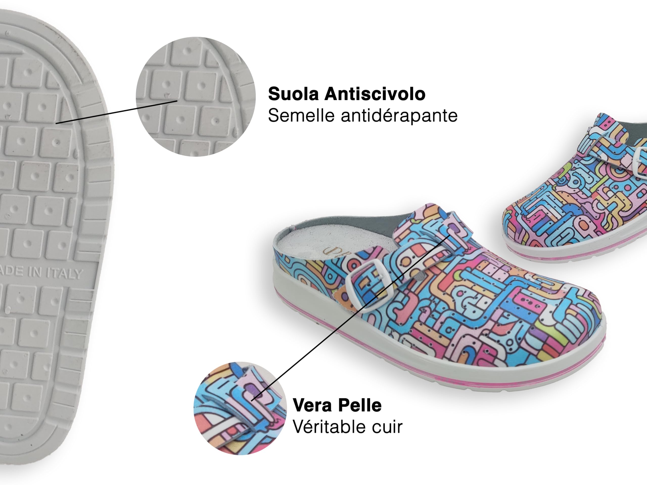Sabots pour femme de maison et de travail, pantoufles sanitaires fermées et confortables, chaussons reposants avec semelle extérieure amovible