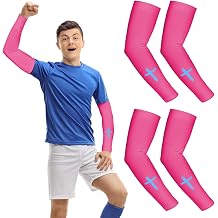 2 Pairs Cross Arm Sleeve Baseball Ice Cream Football Compression Arm Sleeve Youth Volleyball Cooling Sport Gift