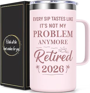 Qtencas Retirement Gift for Woman, 20oz Stainless Steel Coffee Mug
