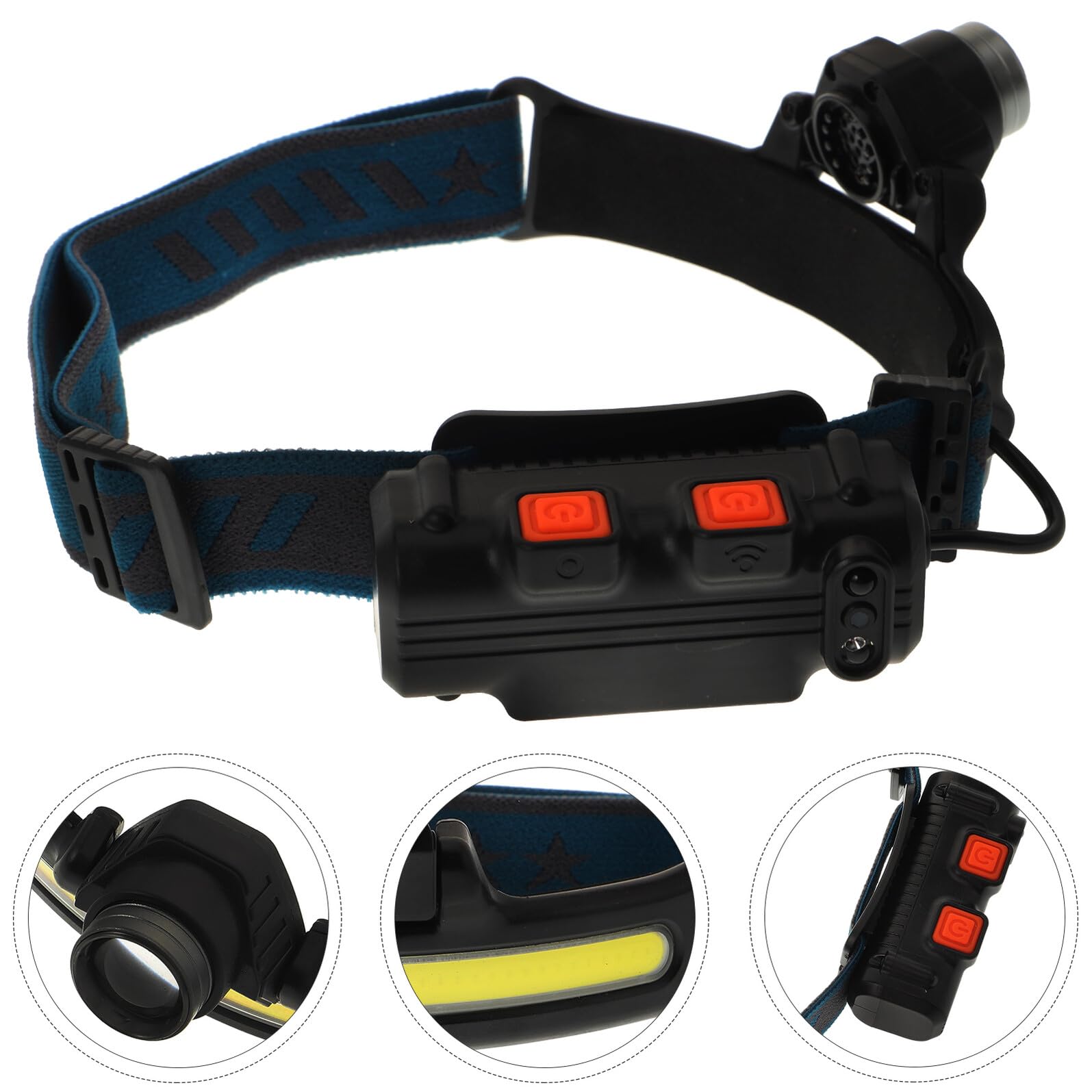 Lampe Frontale LED Rechargeable Lumens avec Bandeau Réglable Éclairage Large pour Chasse Course et Activités de Plein Air Batterie Lithium Type-c Longue Durée