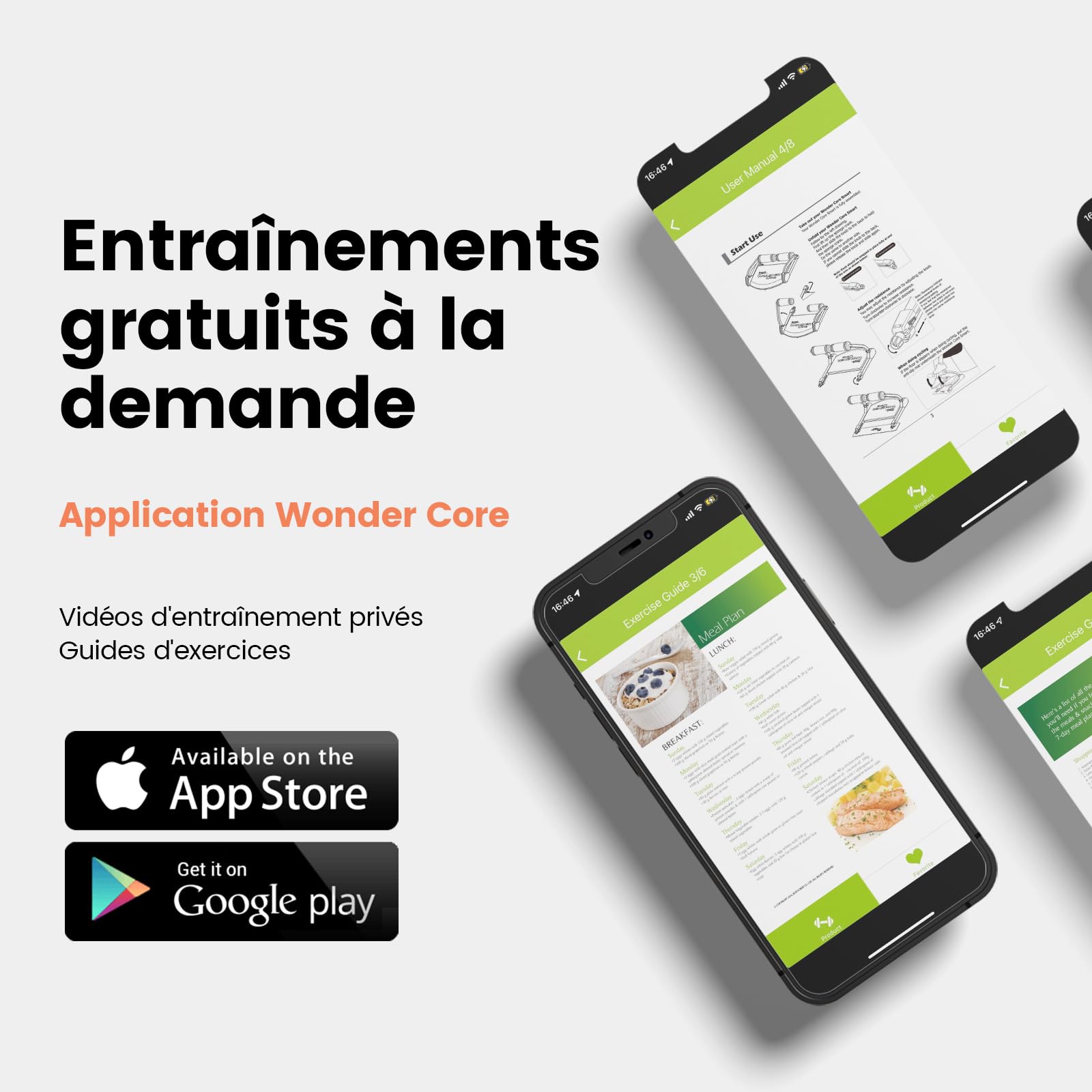 Wonder Core Machine intelligente pour abdominaux, équipement d'exercice abdominal, machine d'entraînement du corps total pour salle de sport à domicile