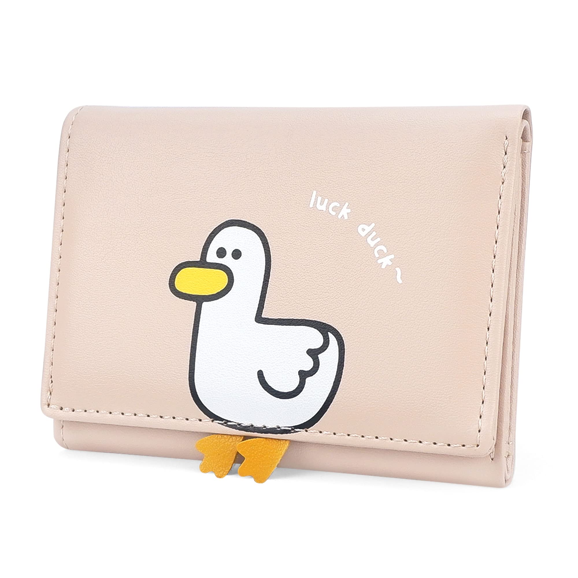 CONISY Cute Wallets for Women, Leather RFID Blocking Small Trifold Wallet with ID Window for Girls and Ladies Womens Wallet