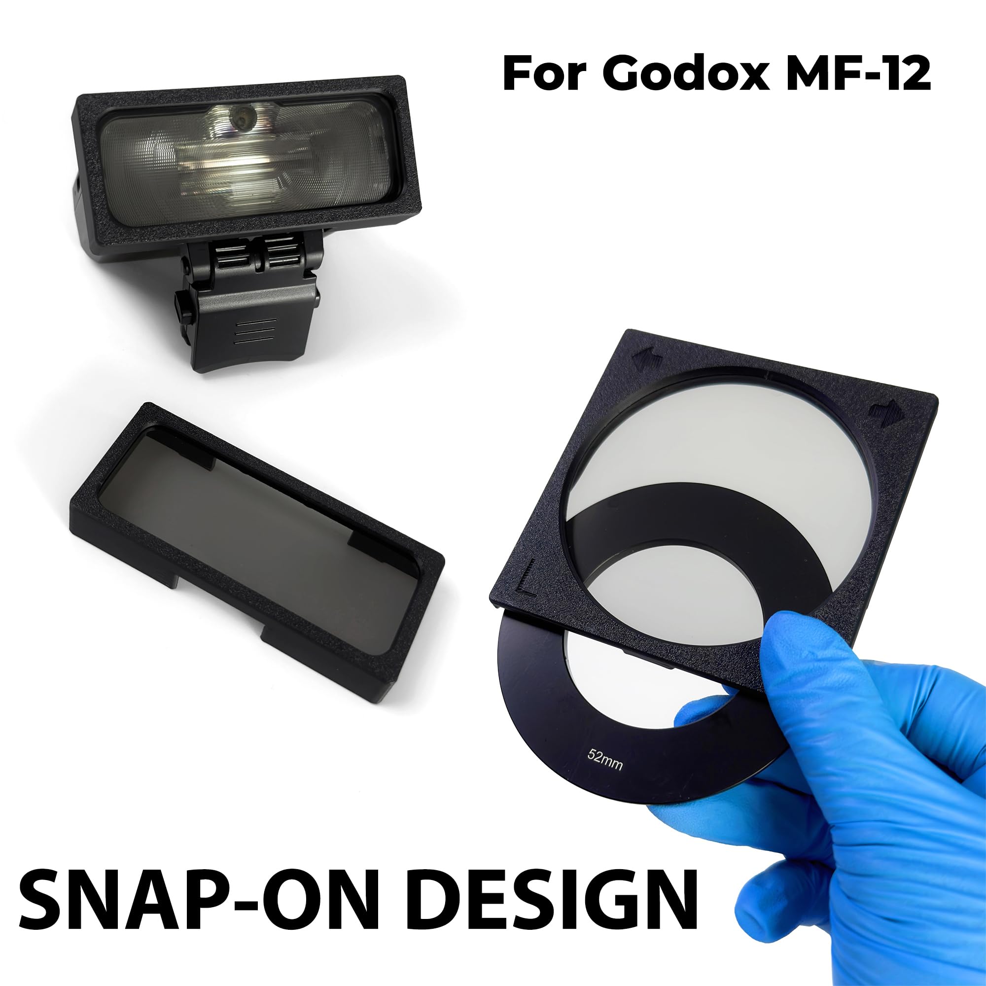 Godox MF-12 Lot de filtres polarisants pour photographie dentaire sans éblouissement