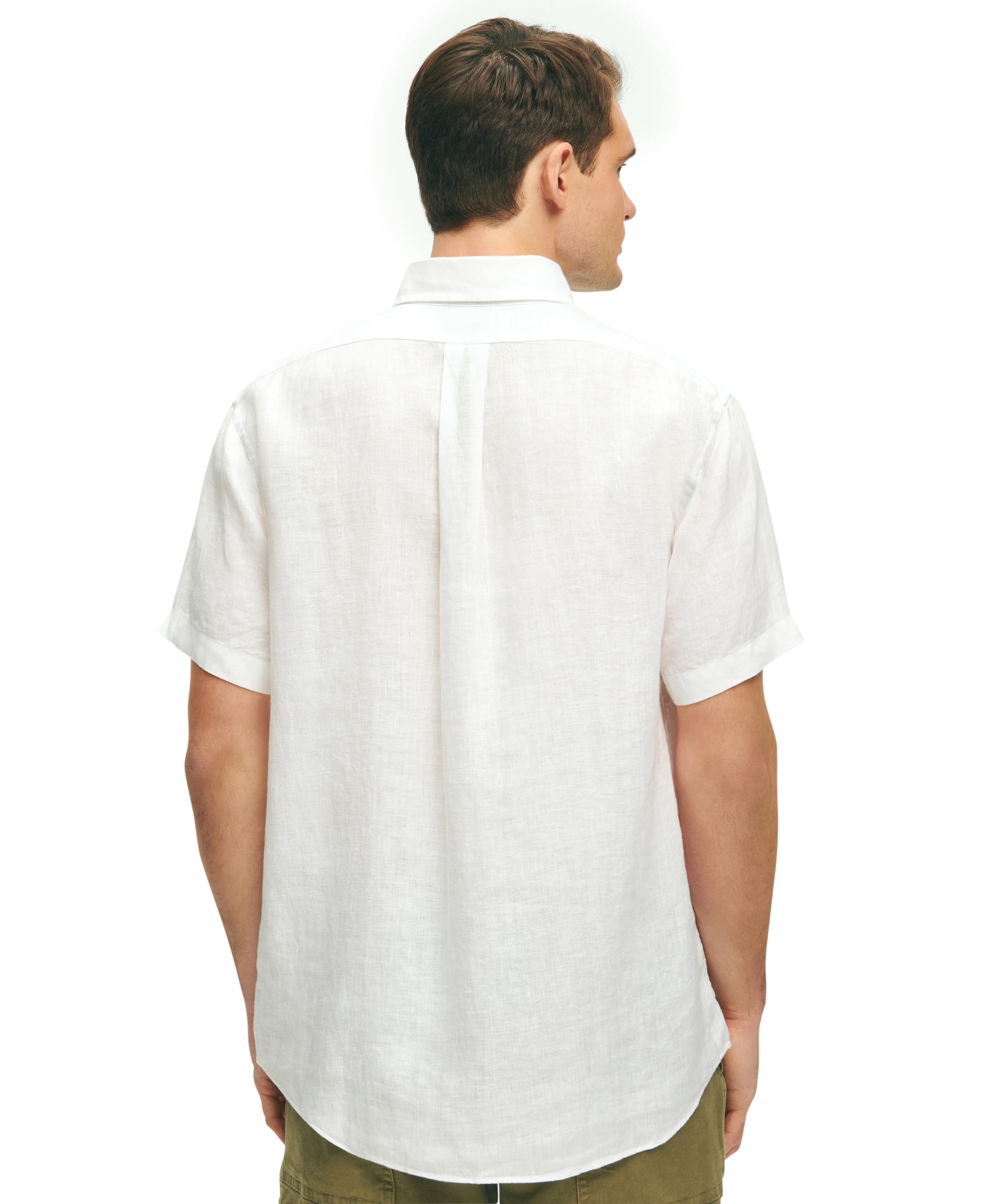 BROOKS BROTHERS Short Sleeve Button Down Sport Shirt Camisa Abotonada Hombre
