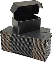 Vista 25 de Cajas de envío negras para pequeñas empresas, paquete de 20 cajas de cartón corrugado de 12 x 8 x 3 pulgadas para envío, embalaje, regalos