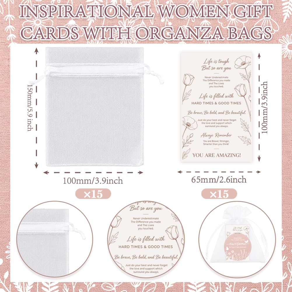 arricraft 15pcs Specchi da trucco portatili da donna, citazione stimolante