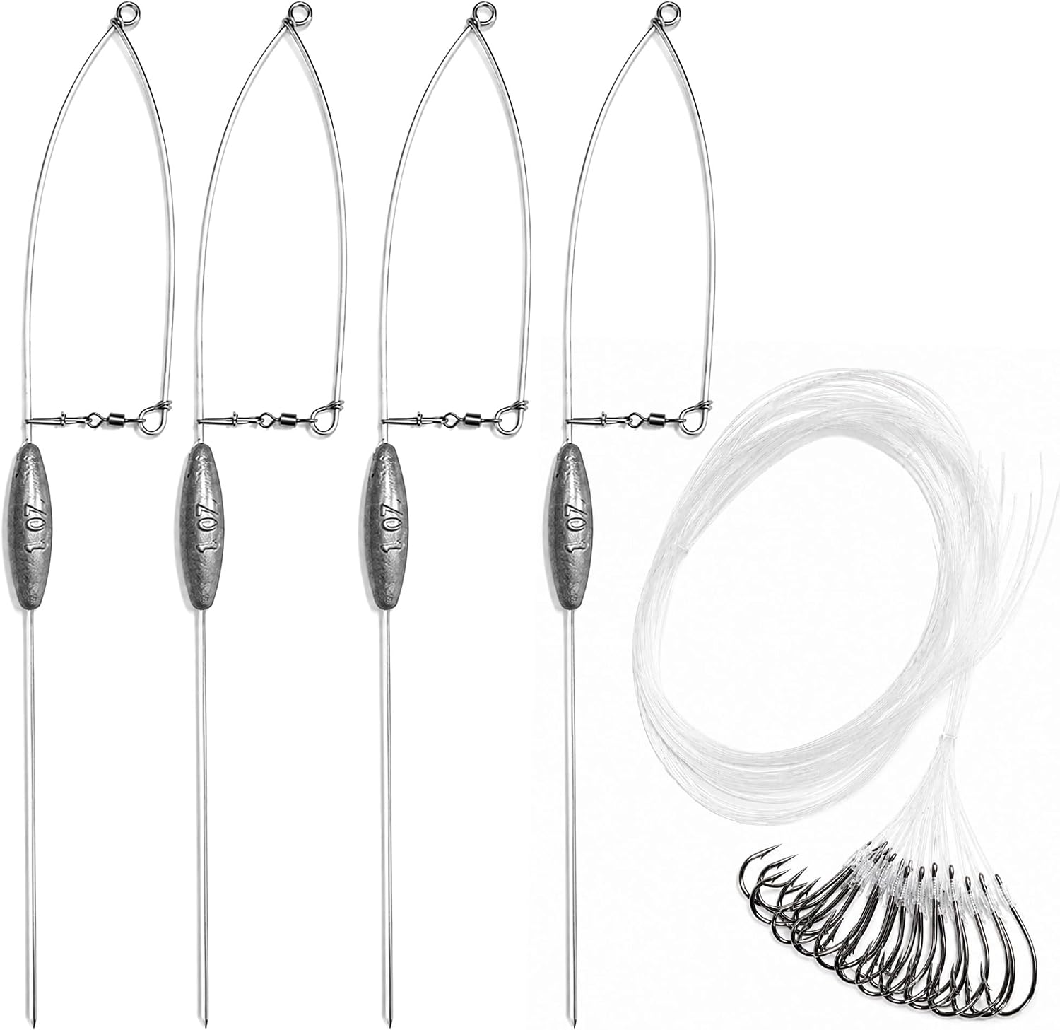 4-Piece Bottom Bouncer Walleye Trolling Fishing Sinkers
