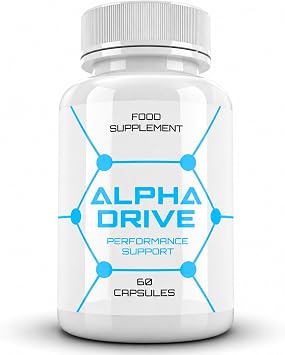 Alpha Drive Performance Support   Food Supplement   60 Capsules 1 Month Supply   Daily Routine Formula   Made in UK