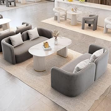 Luxury Velvet Sofa Set 2 Sofas + 1 Coffee Table Upgrade Your Creative Space This versatile lounge chair is perfect for beauty salons, cafes, lounges, and relaxation areas. Sofa 160cm x 2