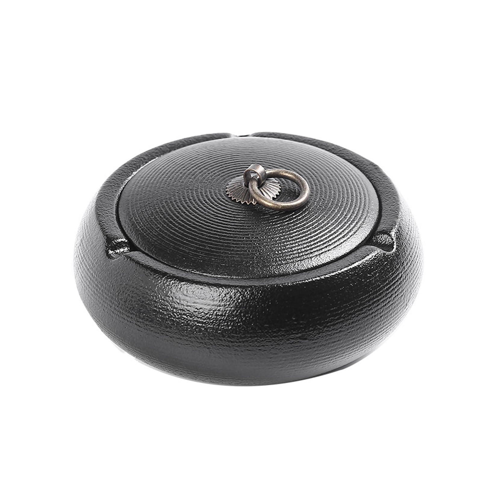 Ashtray Ceramic Lids Windproof Cigarette for Indoor or Outdoor Use Ash Holder for Smokers Desktop Smoking