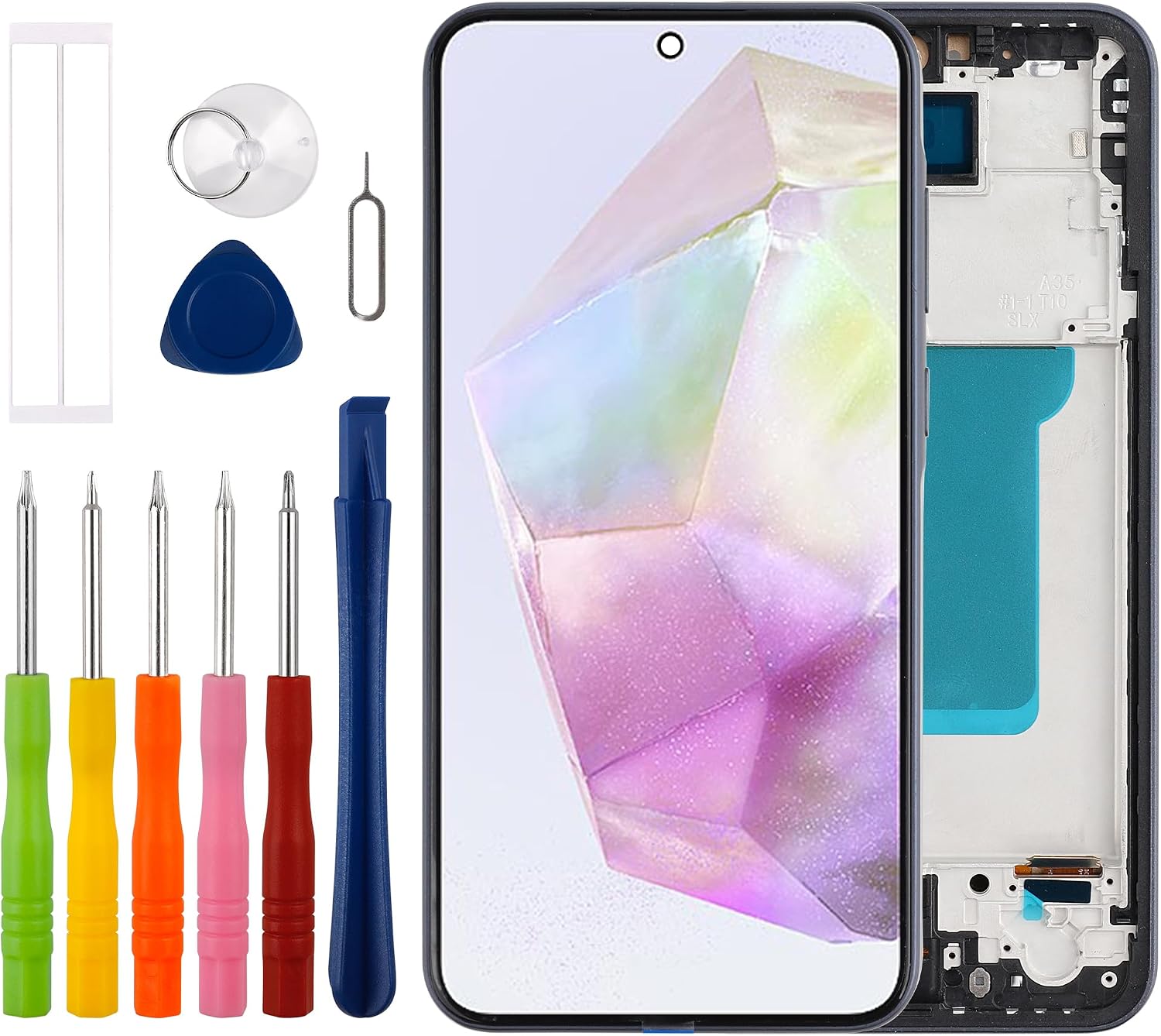 New Duotipa 6.6'' TFT Display for Samsung Galaxy A35 5G SM-A356E, SM-A356B Touch Screen Digitizer Assembly Repair Parts with Frame -No Fingerprint Function