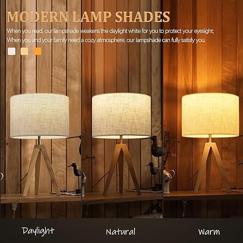 Miniatura 4 de Juego de 2 pantallas de lámpara de tambor, pantalla para lámparas de mesa, lámpara de pie, 13 pulgadas superior x 13 pulgadas inferior x 10 pulgadas