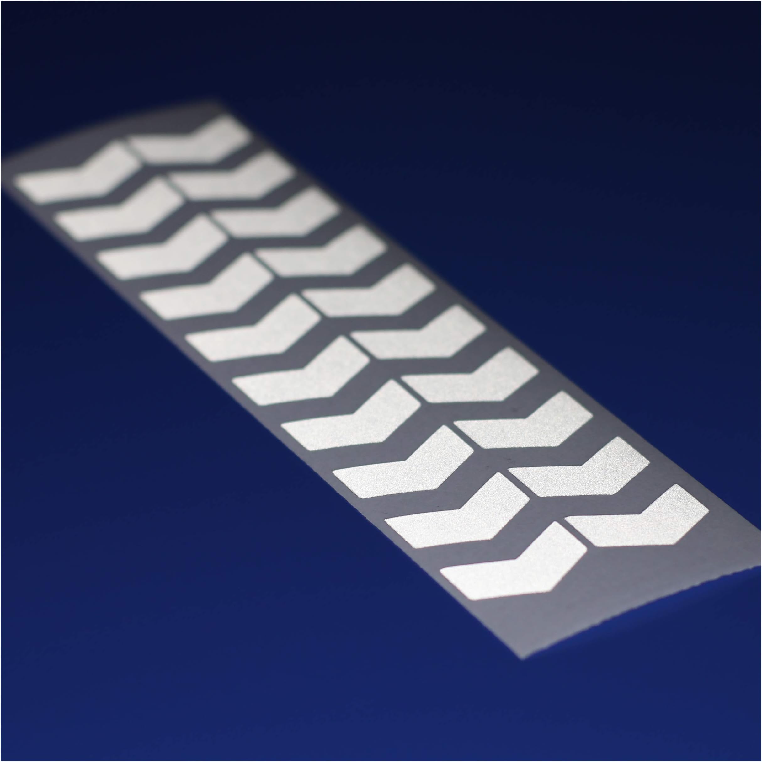 Safe-Tee Reflective Silver/White 1 INCH Chevron Stickers