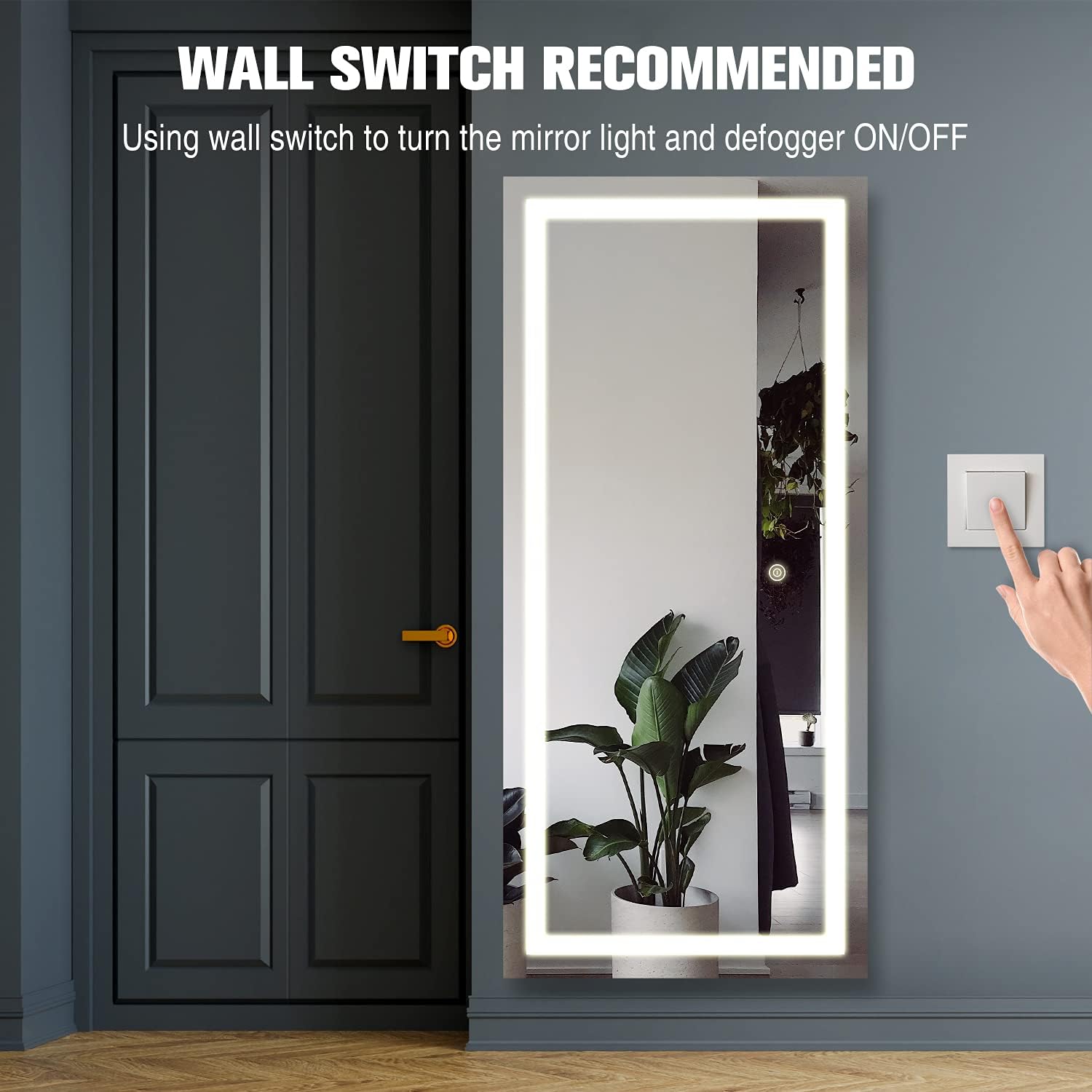 WATTNE 22x47 inch led Mirror for Bathroom,Dimmable，Anti-Fog & Wall Mounted，Size(24x36,24x40,28x36,30x48,32x40) Optional : Home & Kitchen