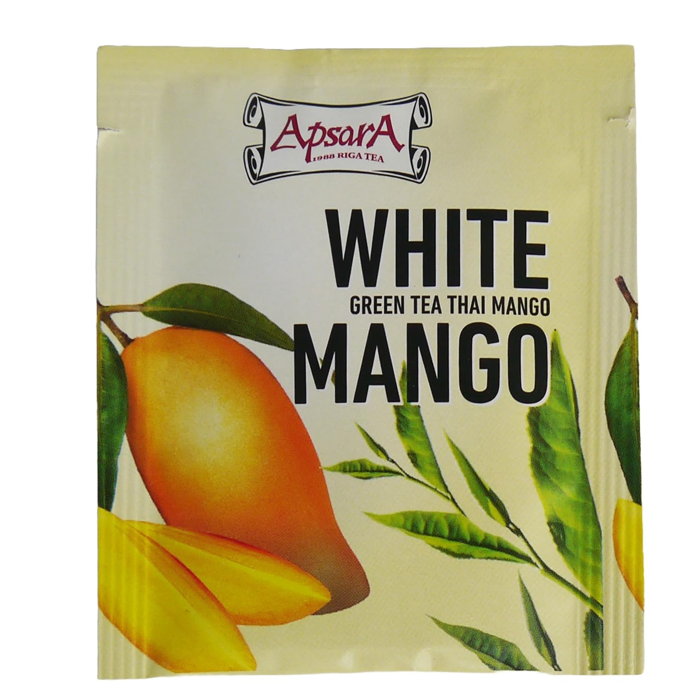 Apsara Premium té de Mango Blanco, juego de 3 (60 bolsitas), té verde y blanco con nota afrutada