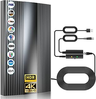 2026 Upgraded TV Antenna Indoor/Outdoor - 3600+ Mile Range, 4K HD Free Local Channels for Smart TV