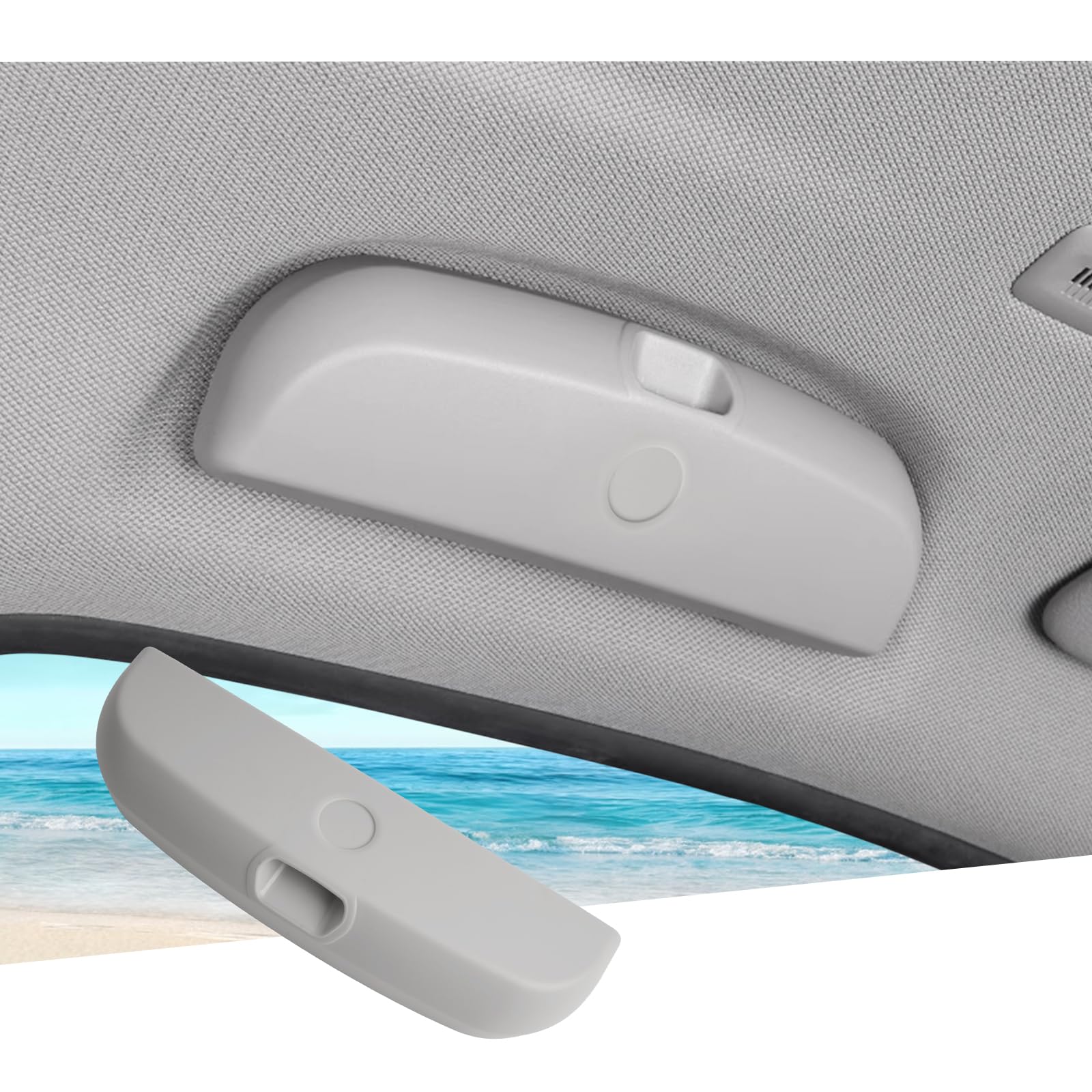 GAFAT Kompatybilny z Ford Kuga 3 MK3 ST-Line 2020-2024 2025 Uchwyt na Okulary Słoneczne Etui na Okulary Samochodowe, Kuga MK3 2024 Pudełko Organizatora, Akcesoria Kuga 3 (Grey-Upgrade)