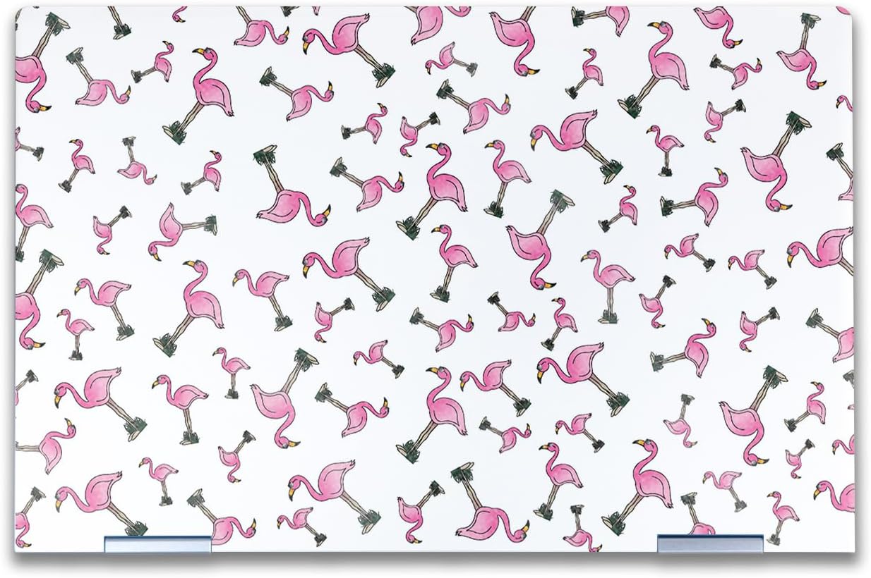 Glossy Glitter Laptop Skin Compatible with HP Envy x360 14” (2023) - Cool Flamingo - Premium 3M Vinyl Protective Wrap Decal Cover - Easy to Apply | Crafted in The USA by MightySkins