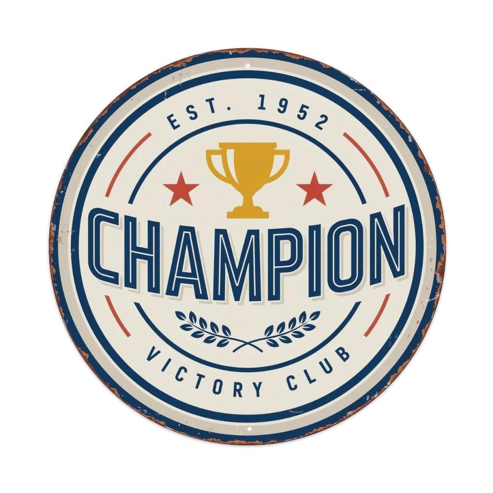 Lvalogy Style Champion Retro Sport Metal Tin Sign Plaque