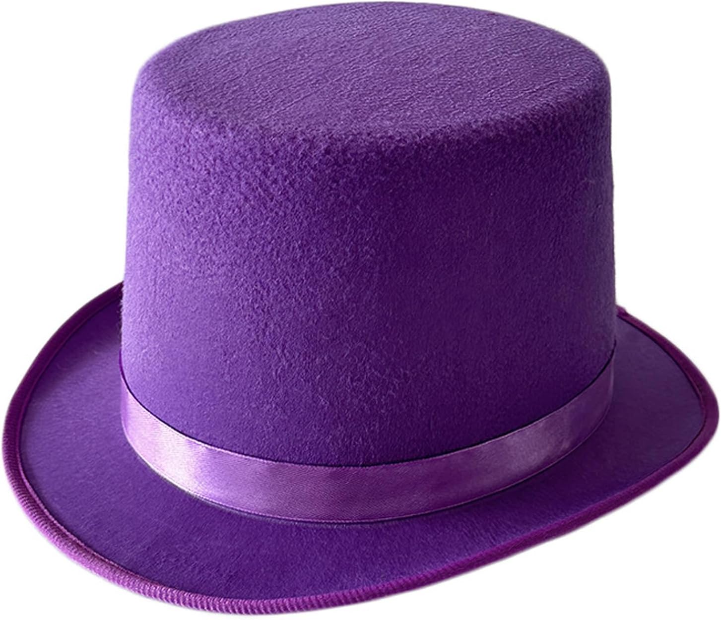 Amazon.co.jp ロールプレイマジシャン帽子フラットトップハット大人のためのラウンド帽子ステージショー帽子マスカレード背の高い帽子