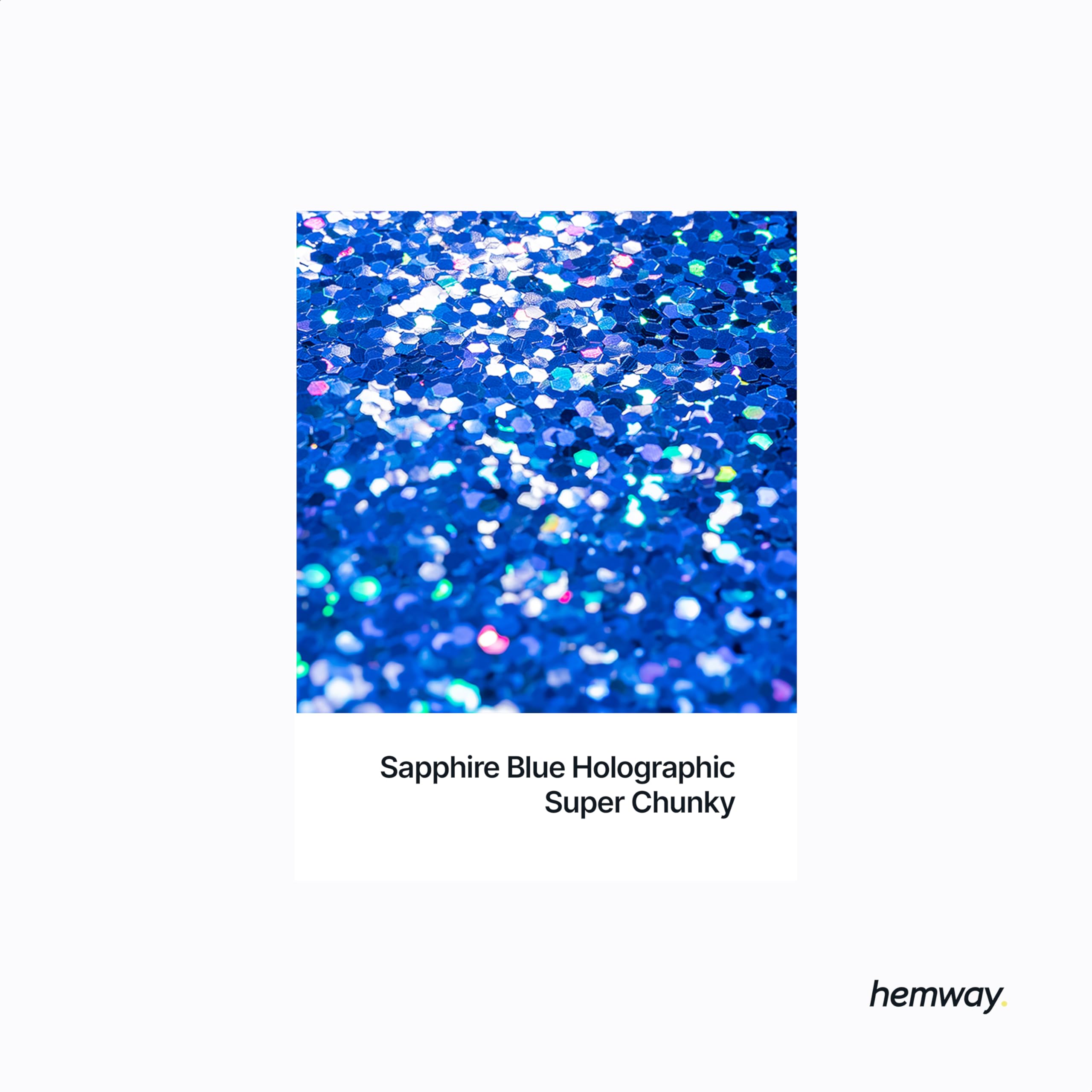 Hemway Saphirblau Chunky Glitzer – 115g/4.1oz Super-Glitter Für Epoxidharz, Nägel, Kunst & Make-up