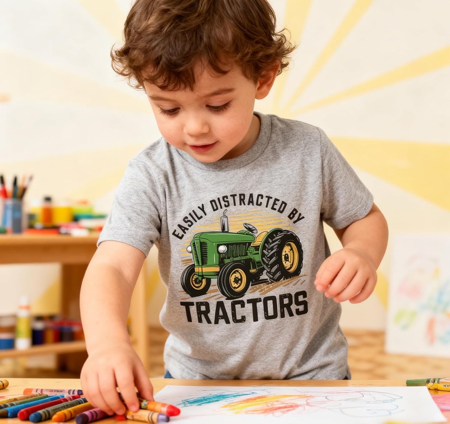 Tractors Shirt for Toddler Boys Girls Kids Chicken T-Shirt Short Sleeve Silly Goose Tees Tops 2-7Years