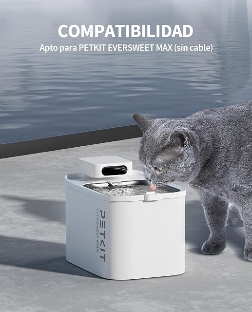 Foto 3 de 6 de PETKIT Filtro para Fuente de Gatos, 5 Piezas, para la Fuente para Gatos Sin Cable EVERSWEET MAX, Carbón Activo