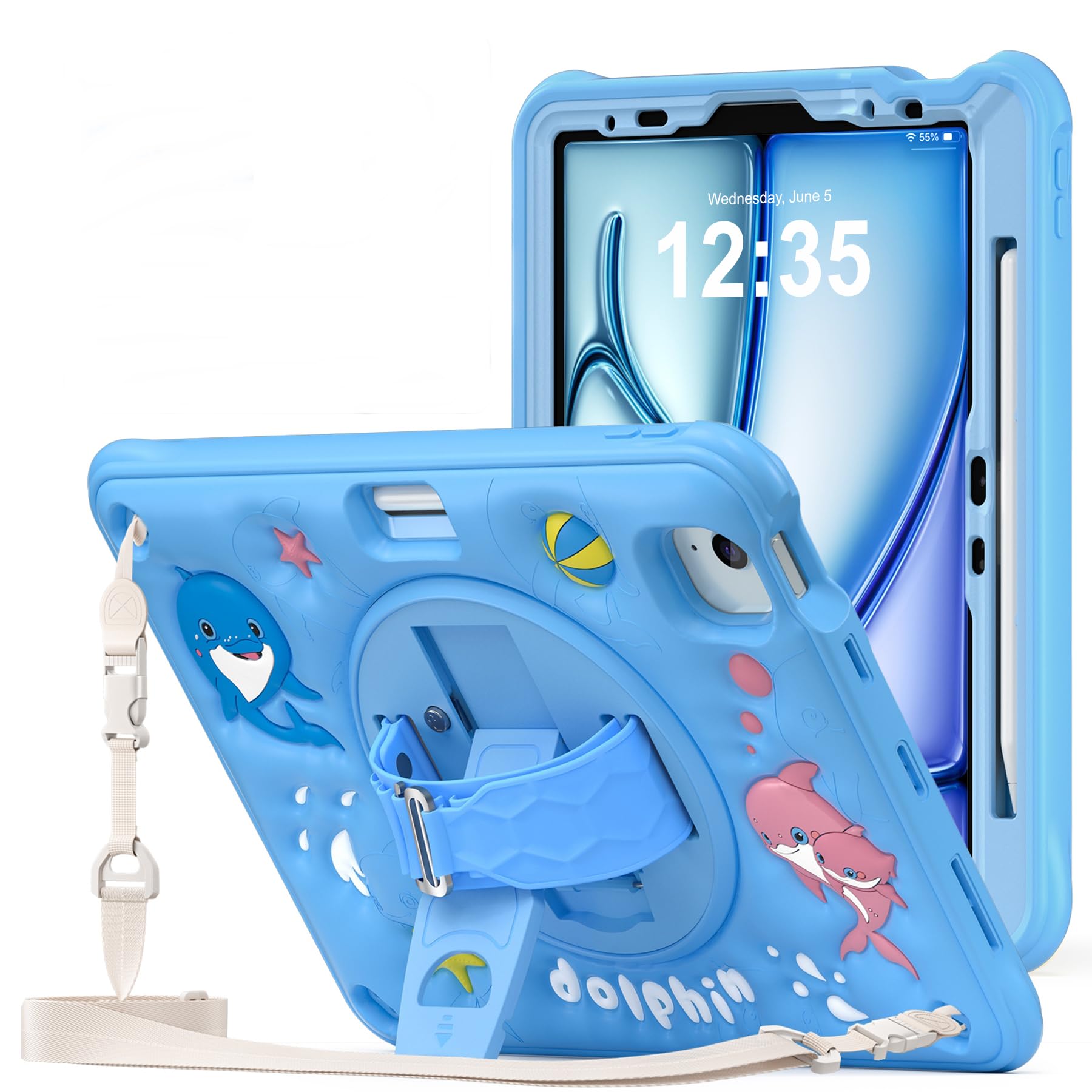 See full amazon price history chart for ProElite Cover for iPad Air 11 M2/ Pro 11 4th/3rd Gen/Air 5/4 Gen 10.9 inch Case, Tough Bubble Kids Case with Pencil Holder with Rotating Kickstand & Shoulder Strap, Blue ProElite Cover for iPad Air 11 M2/ Pro 11 4th/3rd Gen/Air 5/4 Gen 10.9 inch Case, Tough Bubble Kids Case with Pencil Holder with Rotating Kickstand & Shoulder Strap, Blue (B0DF7SY5TN) Amazon Price History, Amazon Price Tracker