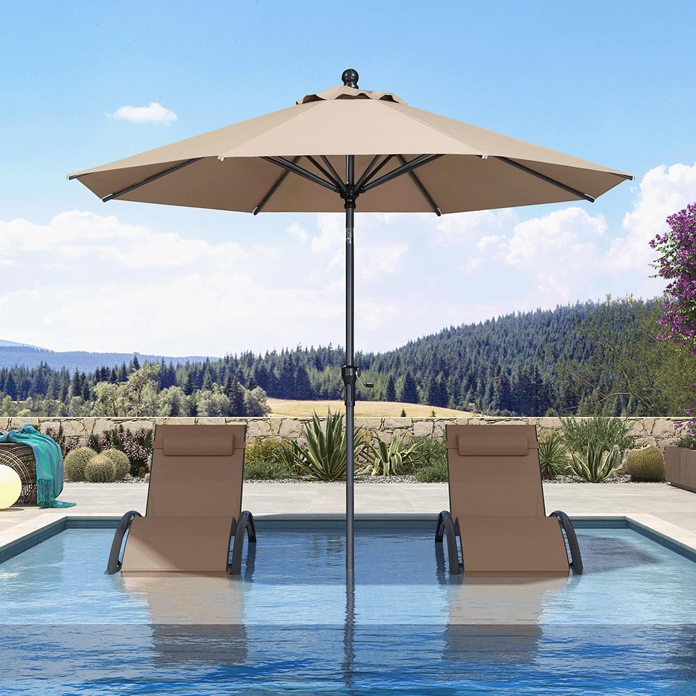 PURPLE LEAF 9-Foot Round Patio Umbrella