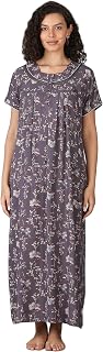 9shines Label Premium Alpine Maxi Designer Nighty | Floral Print Maxi for Women | Night wear for Women | | Full Length Nig... Price In India